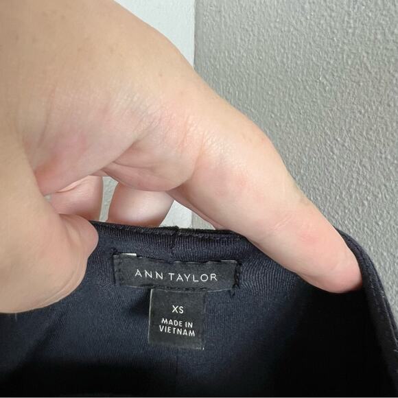 Ann Taylor Leopard Wrap Dress Black Grey Long Sleeve Tie Front - Picture 3 of 5